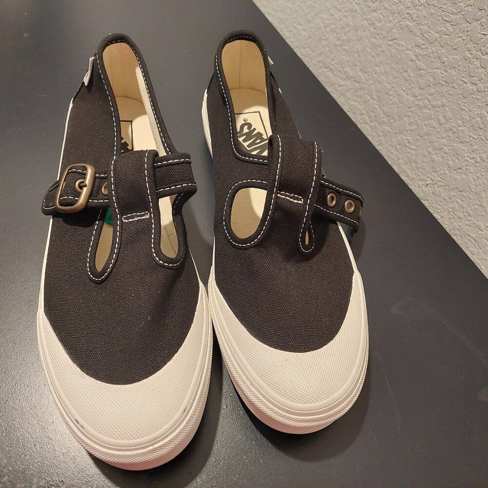 Vans Black and White Mary Janes
